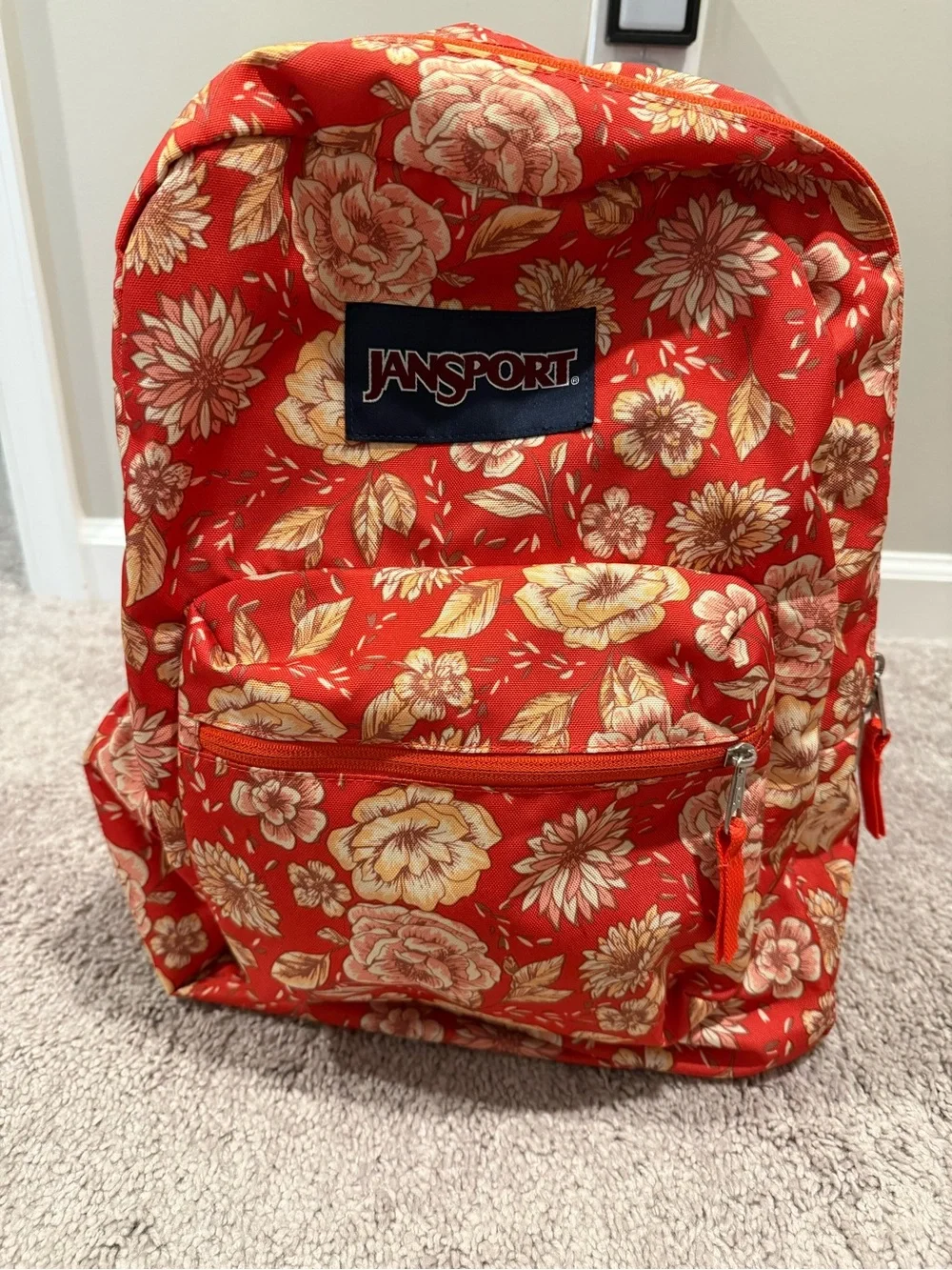Jansport Red Floral Backpack
